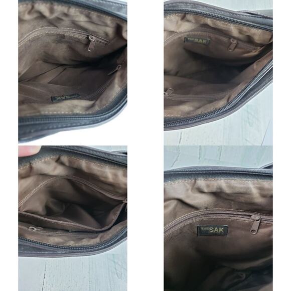 The Sak Elliot Lucca Brown Crochet Shoulder Bag Women's Purse - Picture 12 of 12